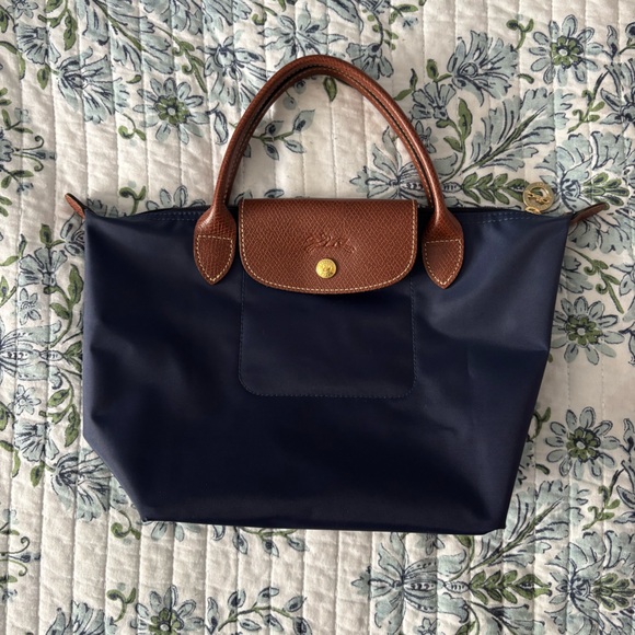 Longchamp Navy and Brown Tote Bag - Picture 1 of 7